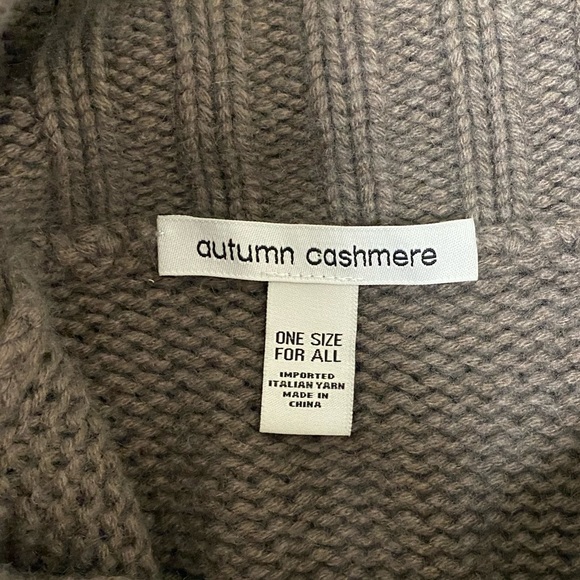 Autumn Cashmere wool,cashmere ,blend poncho. One size . Worn once. Cocoa colour - Picture 3 of 7